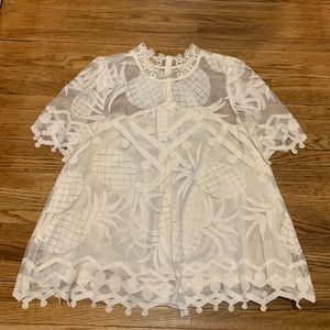 Anthropologie HD in Paris Pineapple Lace Blouse